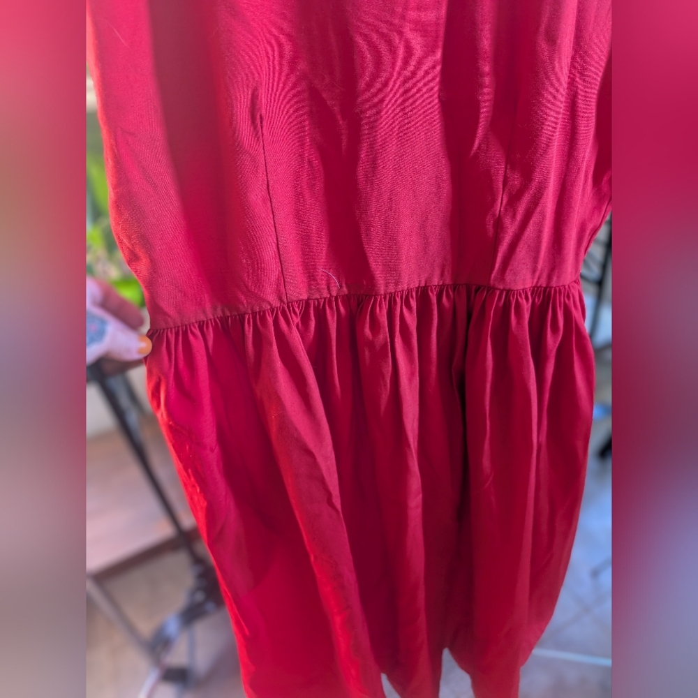 Vintage Red Button-Up Dress - Picture 10 of 10